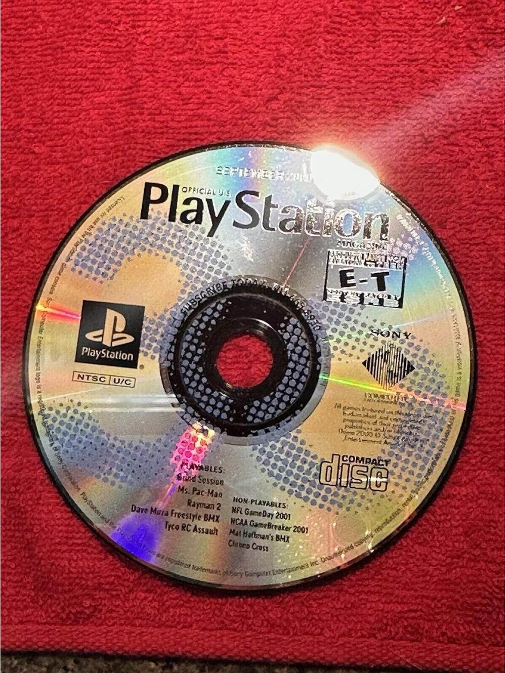 Official US Playstation Magazine Demo Disc Only PS1 September 2000 Issue 36